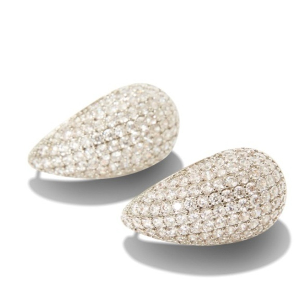 New - Jewels By Sunaina Narnia Studs in Silver and Cubic Zirconia